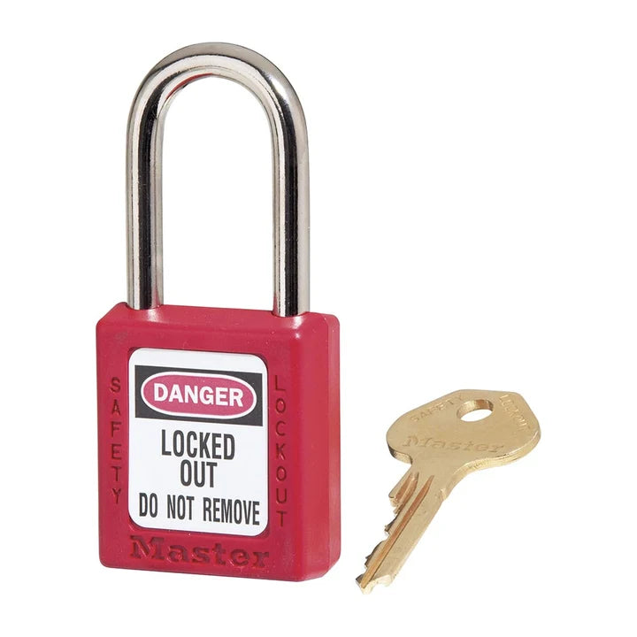 Master Lock | 410RED | Zenex Safety Padlock  | Keyed Different (Red)