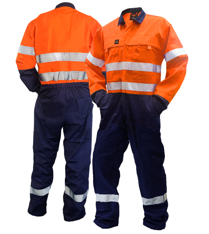 240gsm 11cal FR D/N Orange/Navy Overalls | 850031
