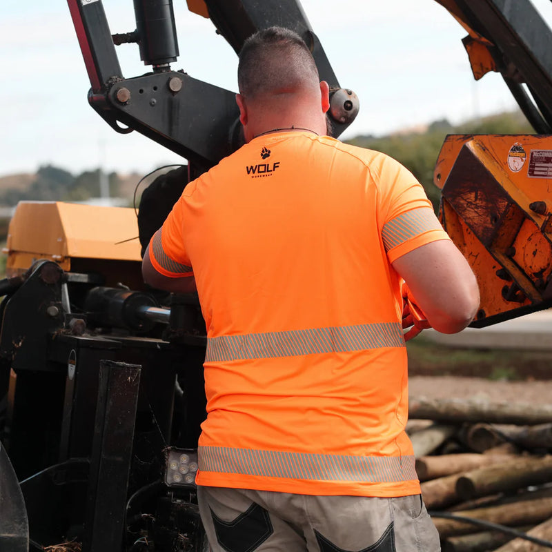 Wolf Workwear | Men's Assault Flex Hi-Viz Summer T-shirt