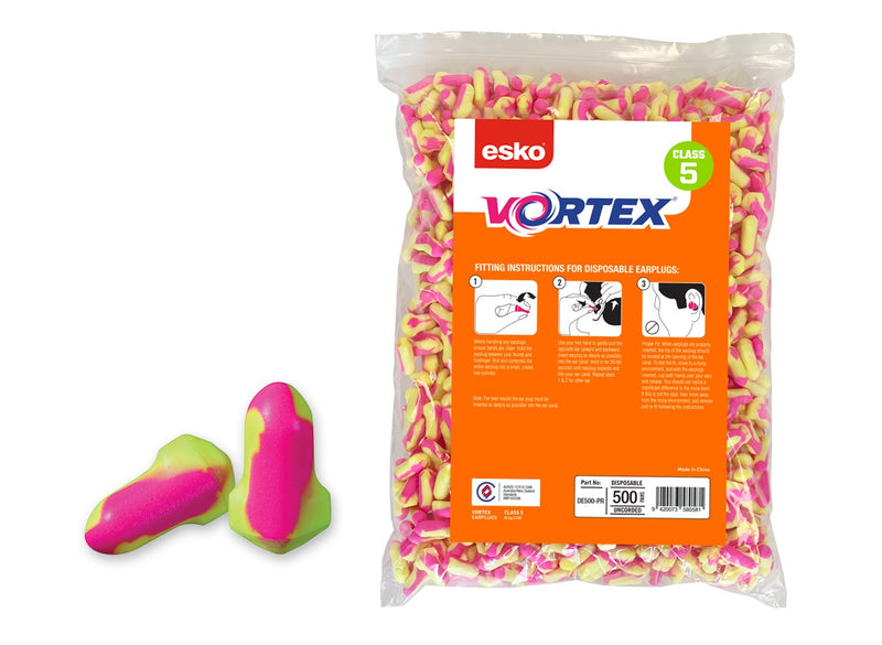 Esko Vortex Earplugs T-Shaped Uncorded Refill
