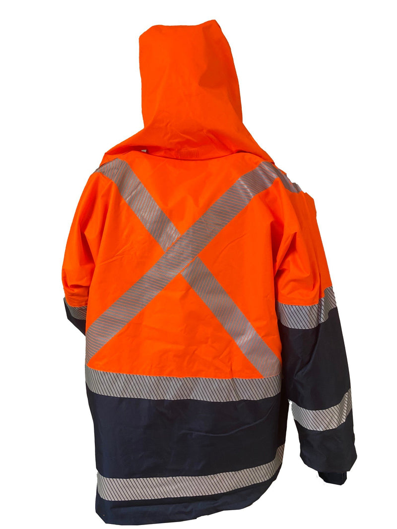 Orange/Navy Essentials Waterproof Jacket DN | 801059