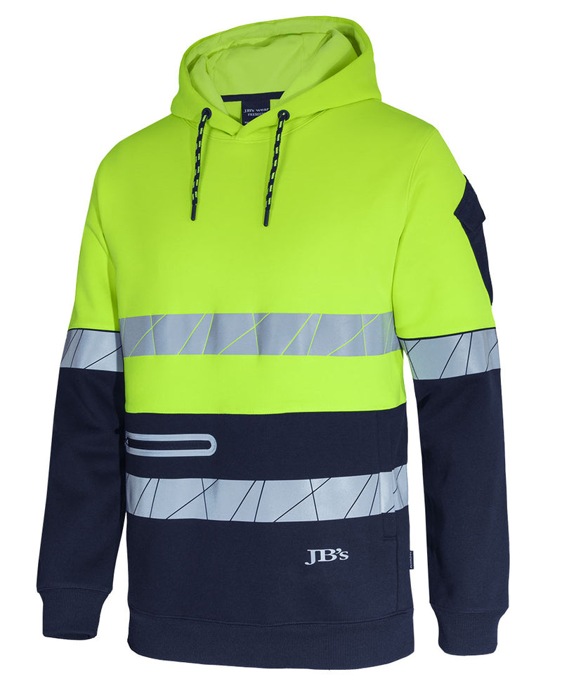 JB's 450g Hi VIs Pull Over Hoodie with Fragmented Tape |6DPFP