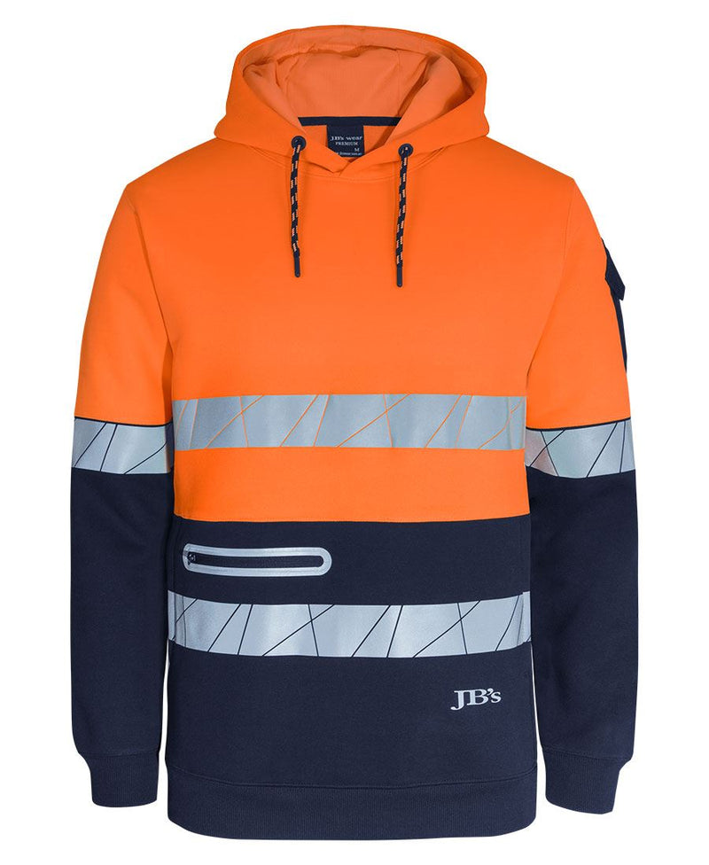 JB's 450g Hi VIs Pull Over Hoodie with Fragmented Tape |6DPFP