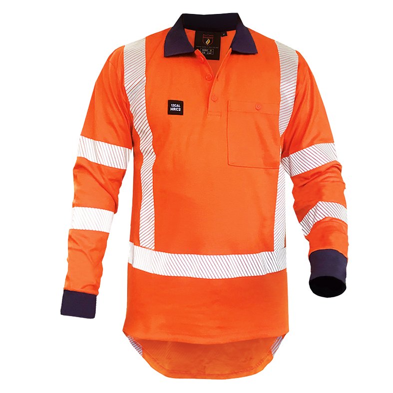 Hi-Vis FR Cotton Polo, 12Cal TTMC D/N, Collar | 840099