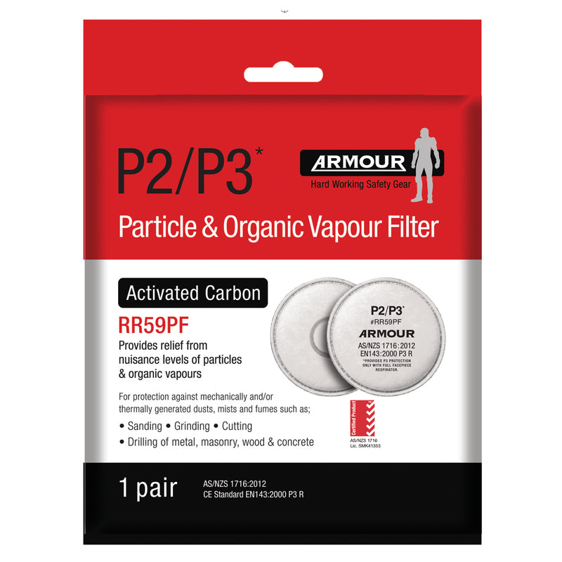 Armour Activated Carbon Particulate Pancake Filter - P2/P3