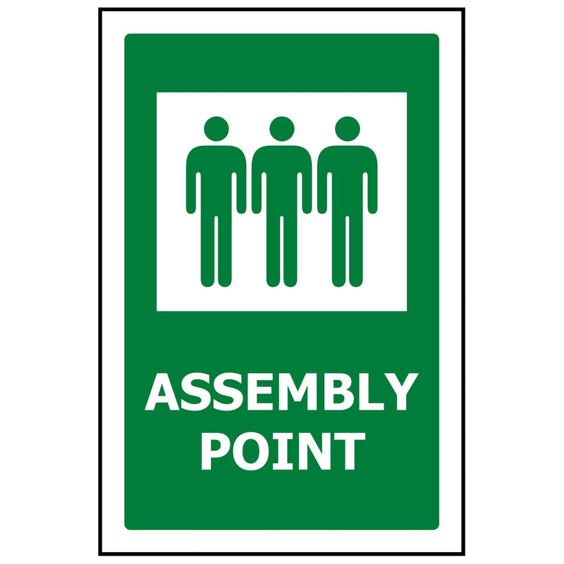 EMERGENCY ASSEMBLY POINT SIGN (3 People Image)
