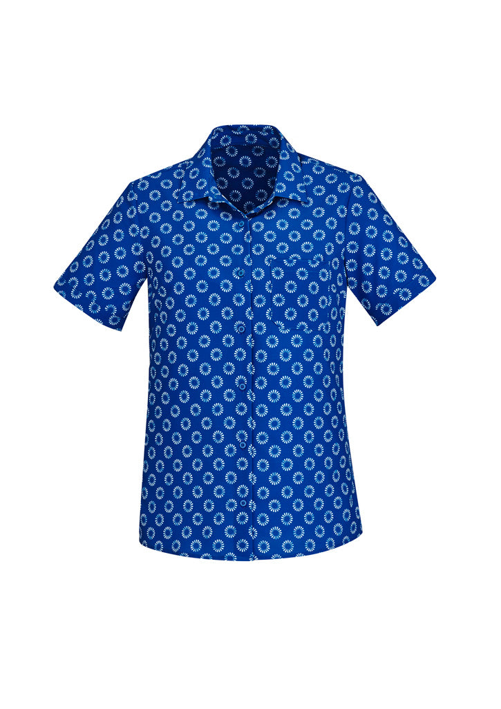 Womens Florence Daisy Print Short Sleeve Shirt | CS948LS