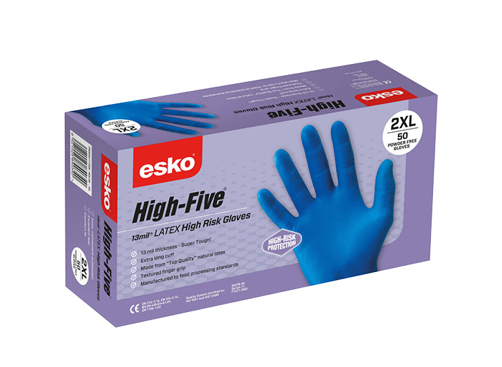 High Five High Risk Latex Glove | Carton of 10 boxes