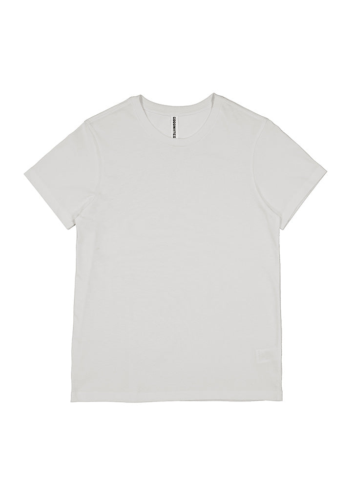 Goodmates  White Basis Womens Short Sleeve Tee