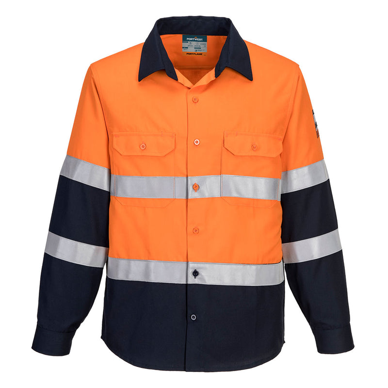 Portflame FR Class D/N Shirt Orange/Navy | FR04