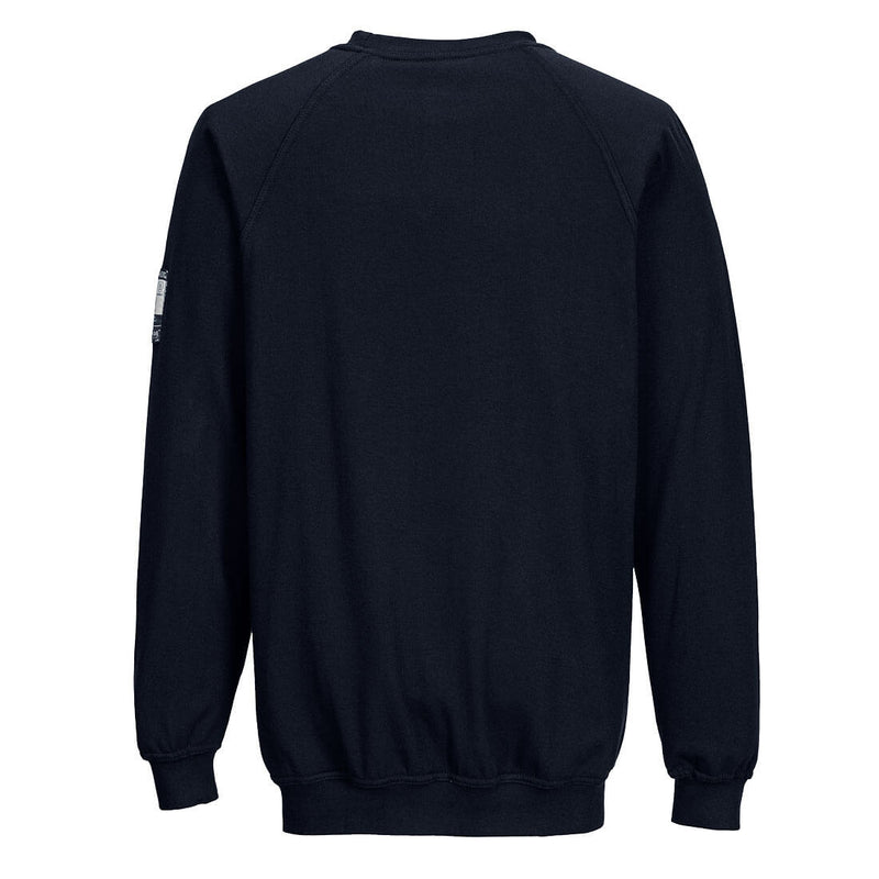 Modaflame Knit Anti-Static FR Long Sleeve Sweatshirt Navy - FR12