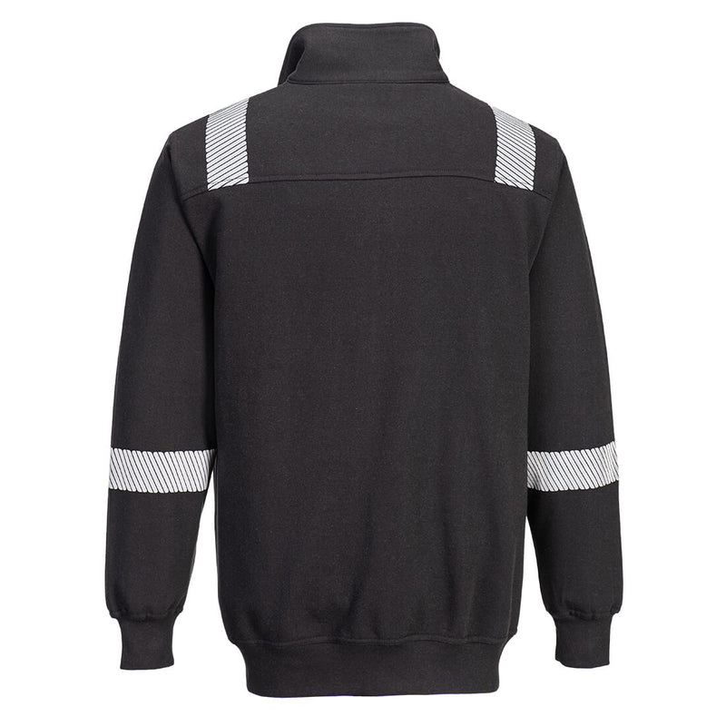 WX3 Modaflame Knit FR 1/4 Zip Sweatshirt Black - FR710