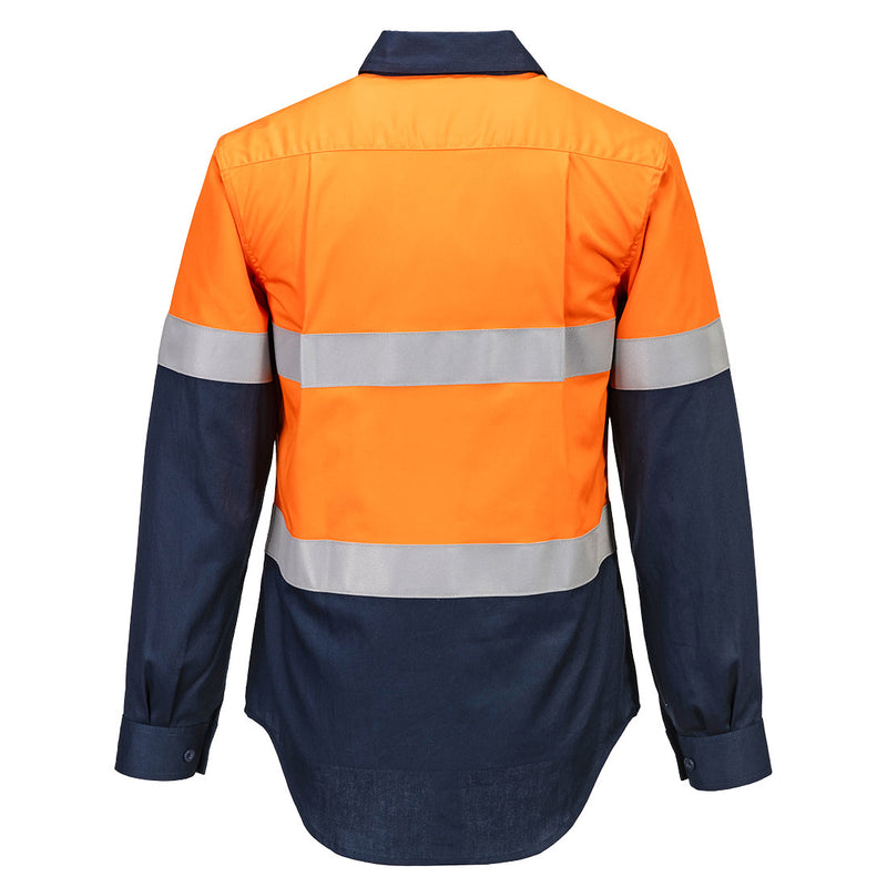 Bizflame FR Women's Shirt Orange/Navy - FR725
