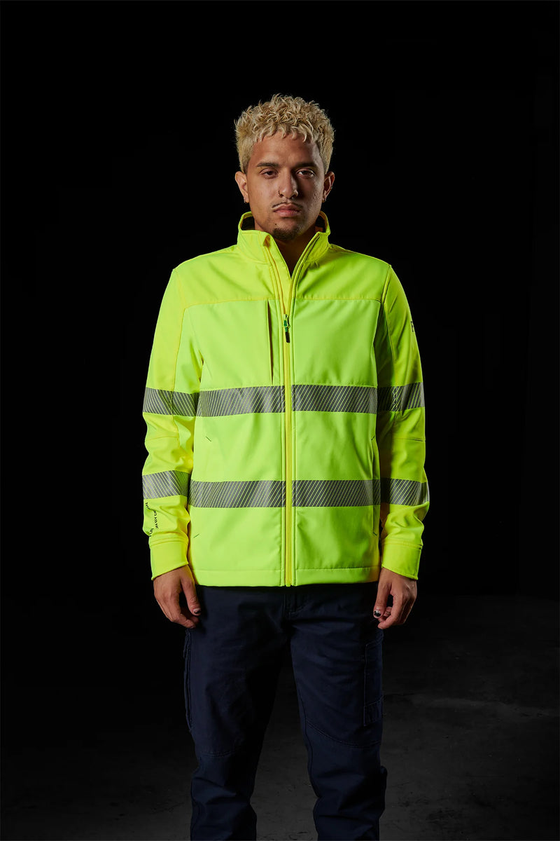 Hi-Vis Taped Soft Shell Work Jacket | Wo-3T