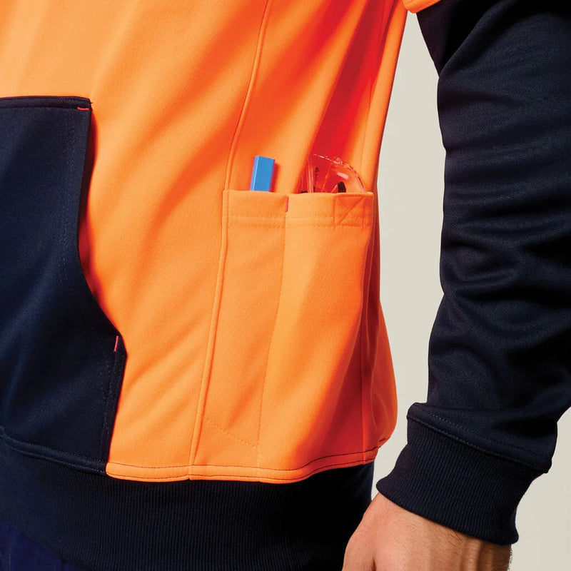 Foundations Hi Vis Two Tone Brushed Fleece Hoodie | Y19325