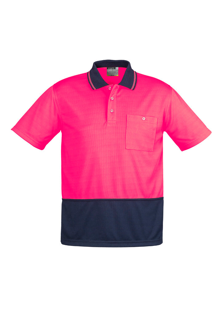 Unisex Hi Vis Basic Short Sleeve Spliced Polo | ZH231