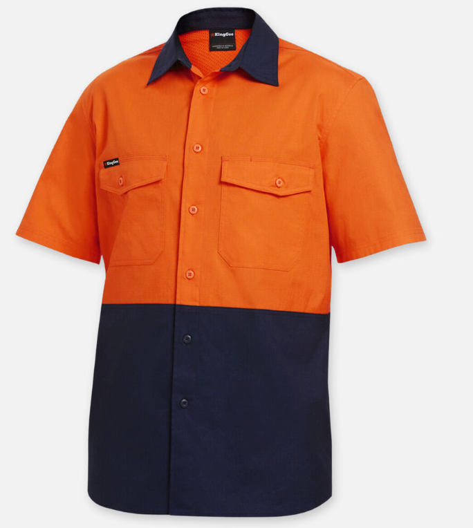 Workcool 2 Hi-Vis Two Tone Short Sleeve Drill Work Shirt | K54875