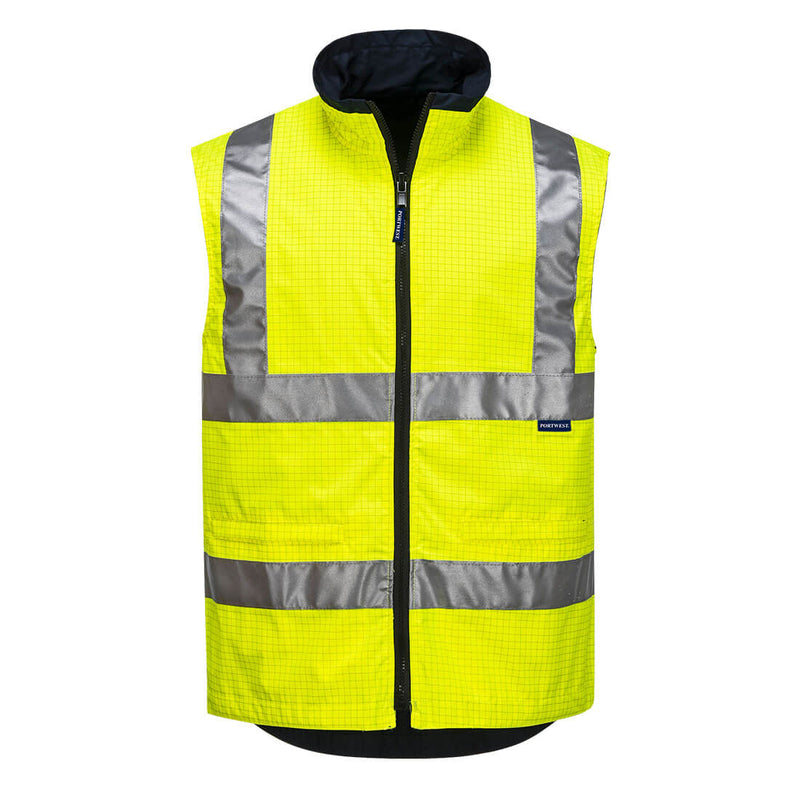 Mackay Hi-Vis Anti-Static Reversible Vest Yellow