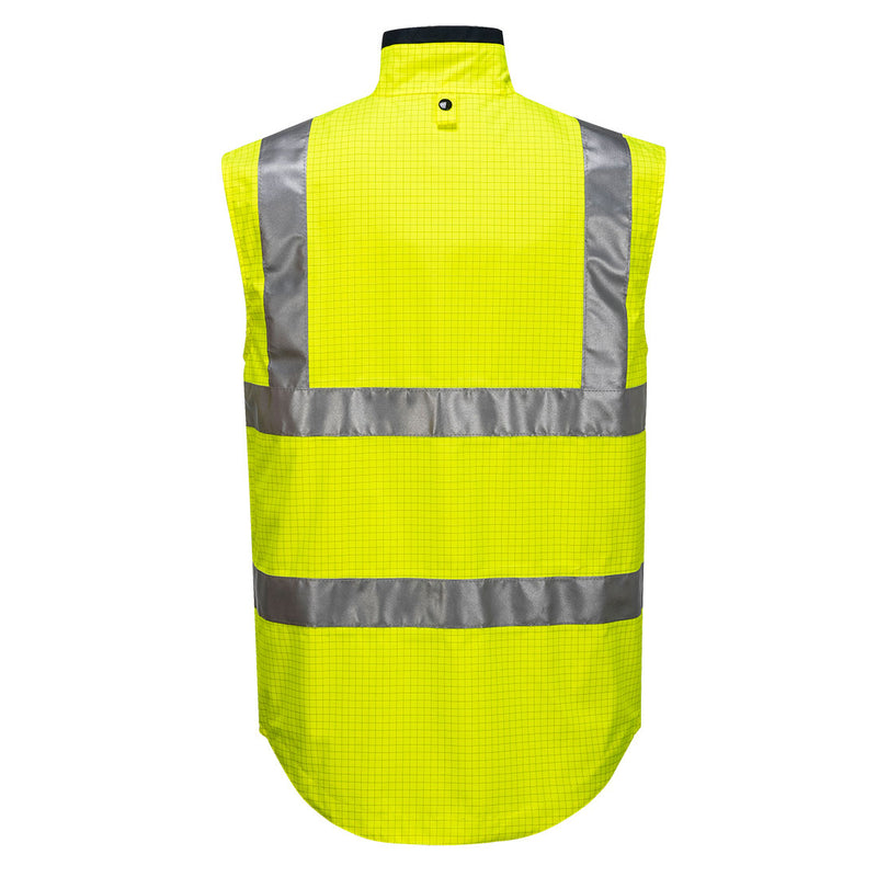 Mackay Hi-Vis Anti-Static Reversible Vest Yellow