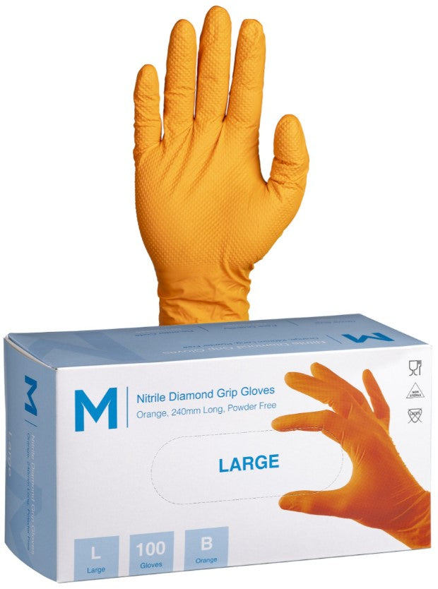 Orange Nitrolite Gloves | 10x 100 Box | MPH29435