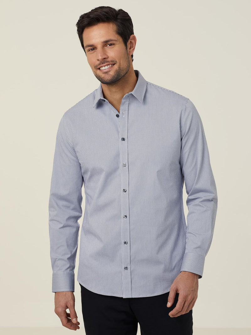 Mens Plain L/S Slim Shirt | CATJDF