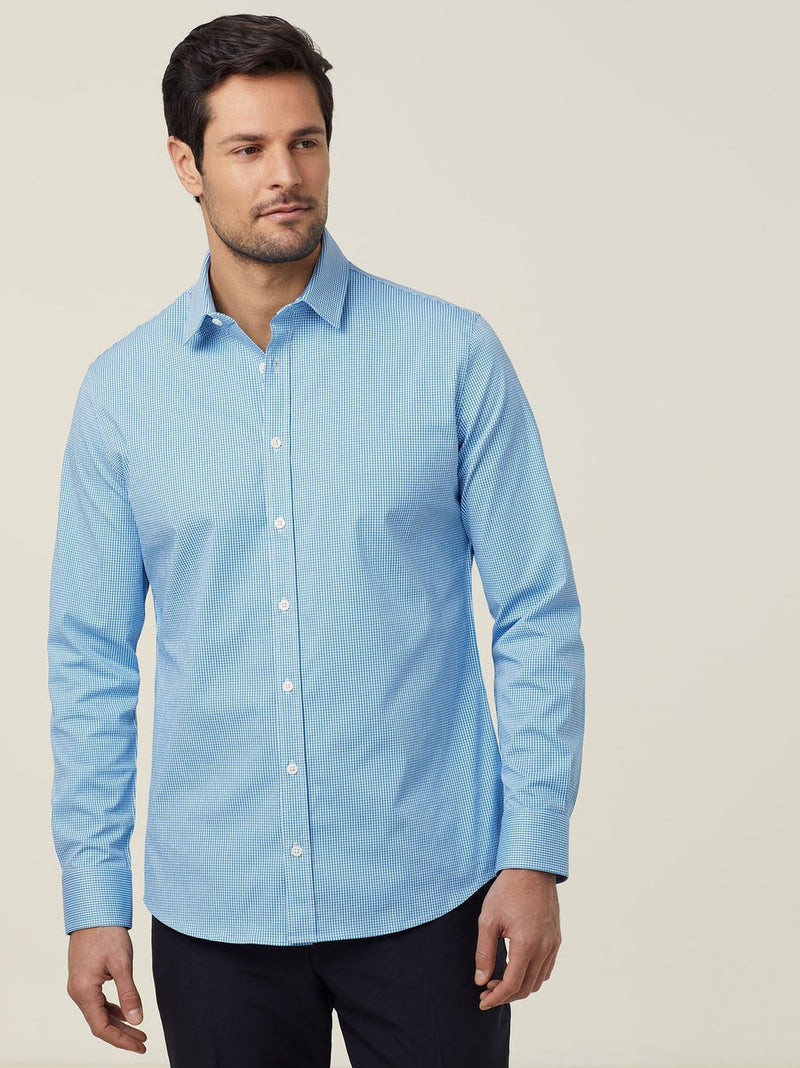 Mens Plain L/S Slim Shirt | CATJDF