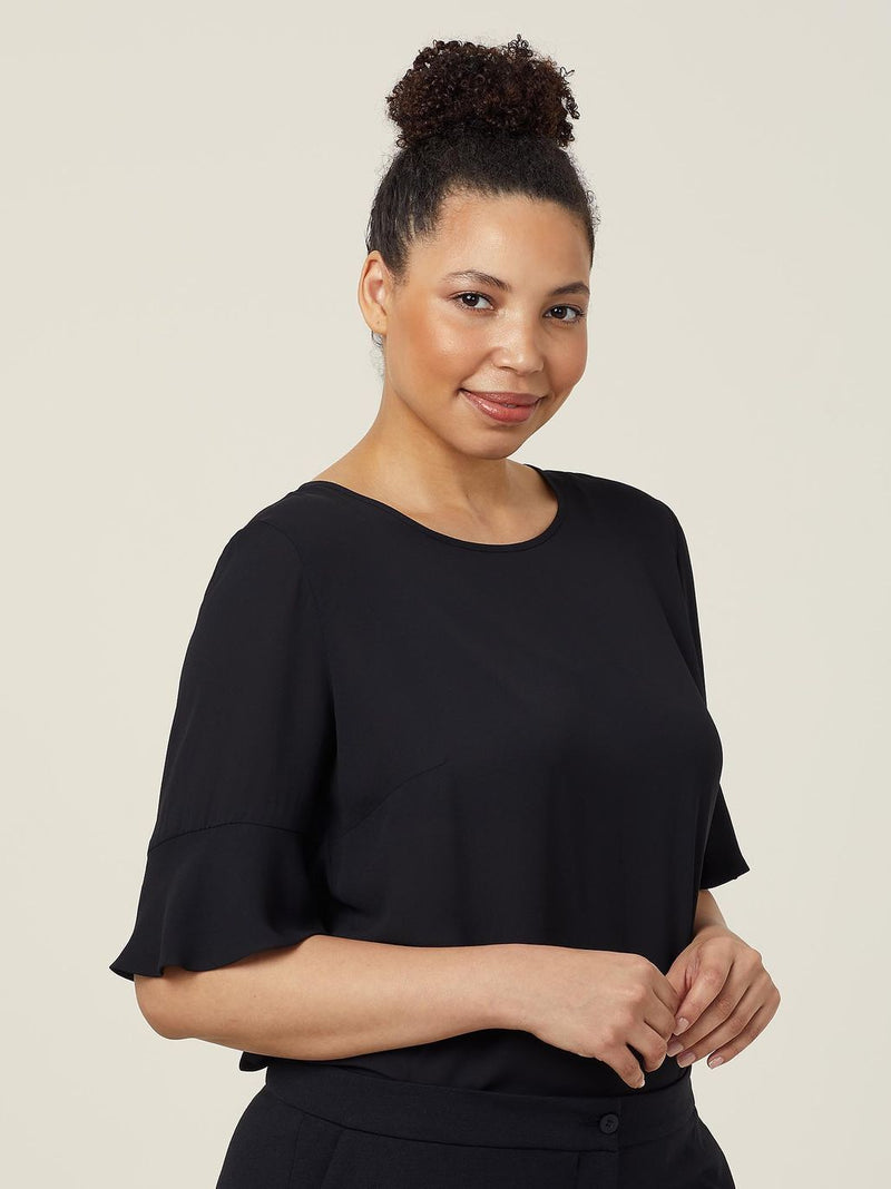 Georgie Fluted Sleeve Top | CATUK4
