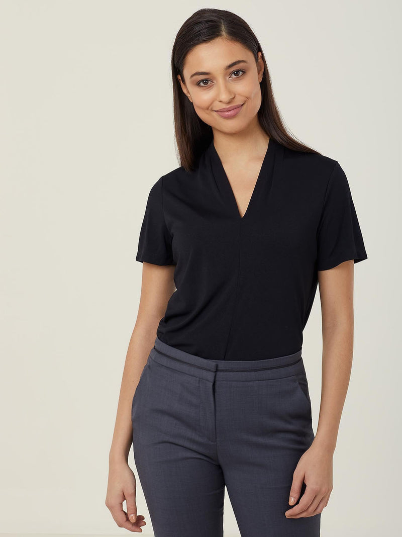 Matt Jersey V-Neck Top | CATUHP