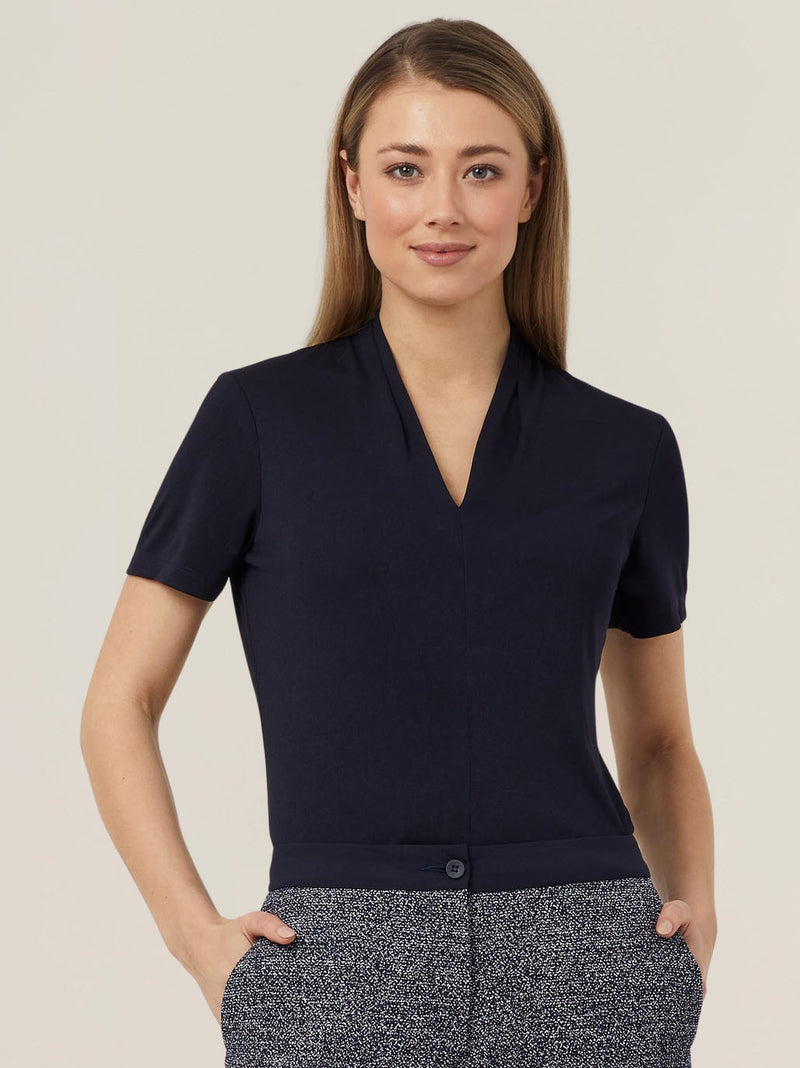 Matt Jersey V-Neck Top | CATUHP