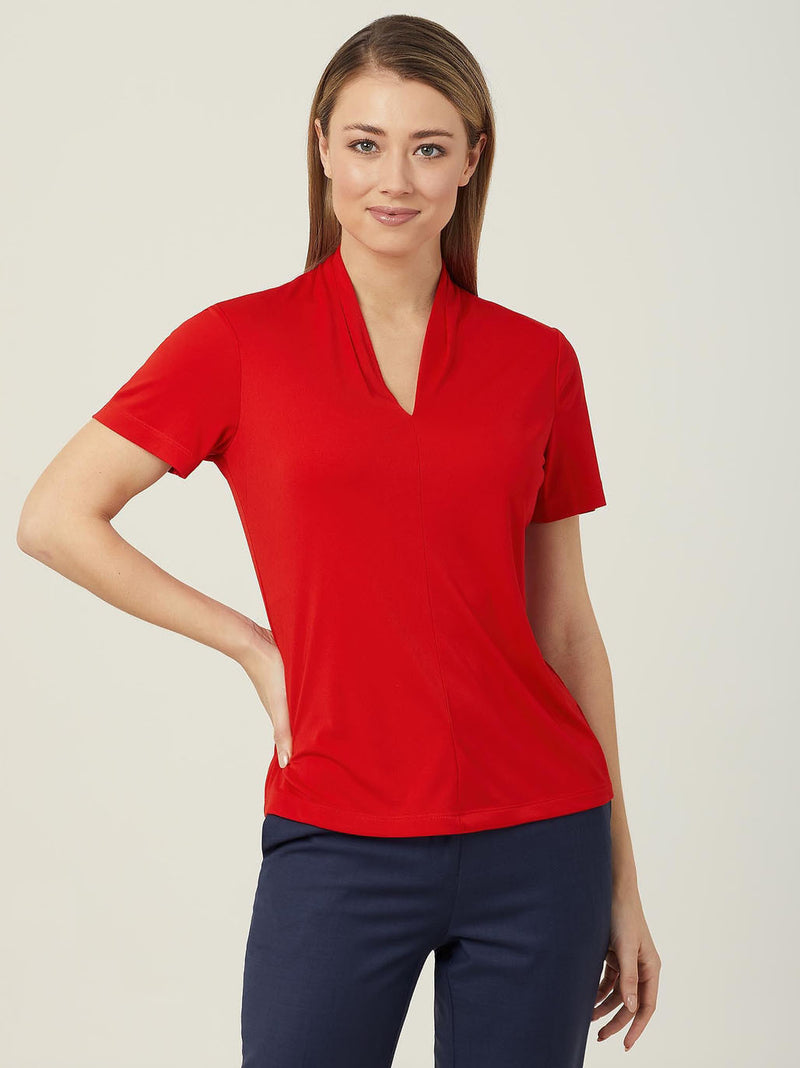 Matt Jersey V-Neck Top | CATUHP