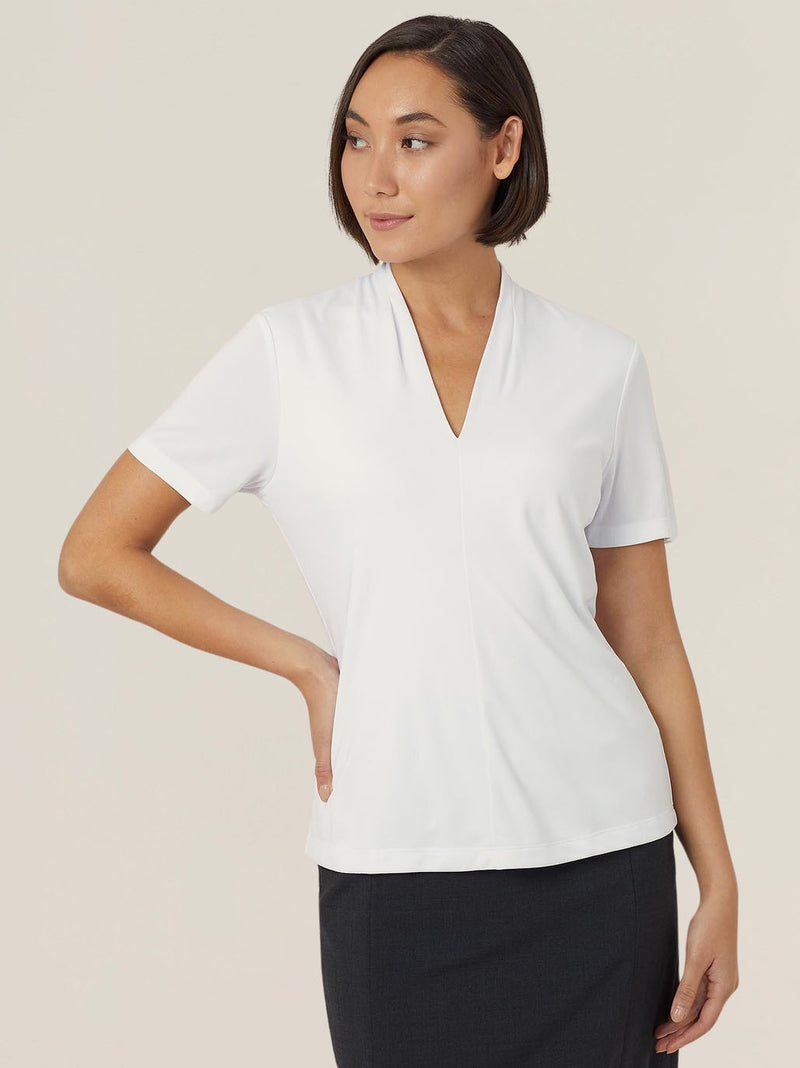 Matt Jersey V-Neck Top | CATUHP