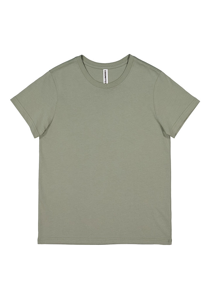 Goodmates  White Basis Womens Short Sleeve Tee