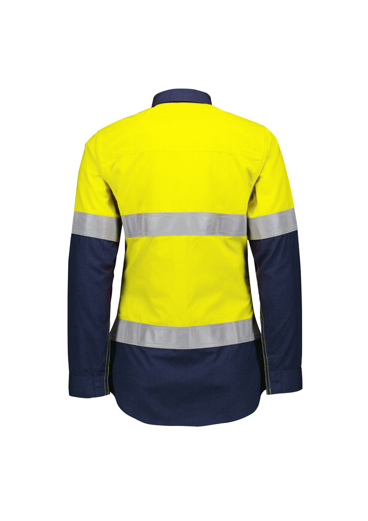 Womens Orange Flame Lightweight Ripstop Taped Shirt | ZW170