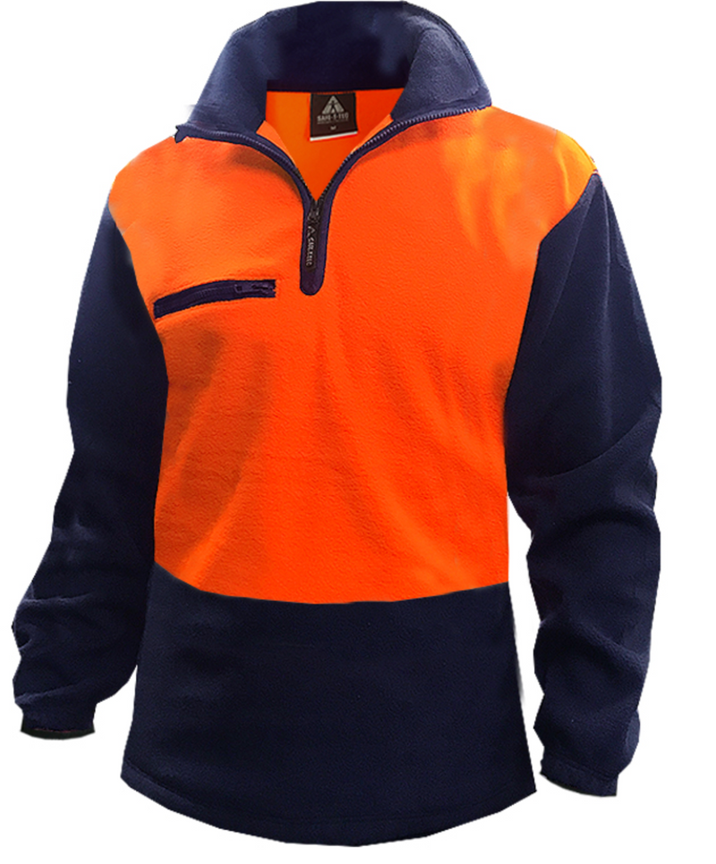 Polar Fleece 360gsm DO Orange/Navy | 801095