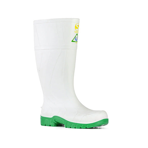 Bata Industrials | Safemate White/Green Gumboots
