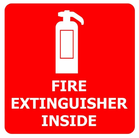 Fire Extinguisher Inside Self Adhesive | 50 x 50