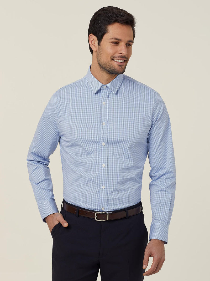 Mens Plain L/S Slim Shirt | CATJDF