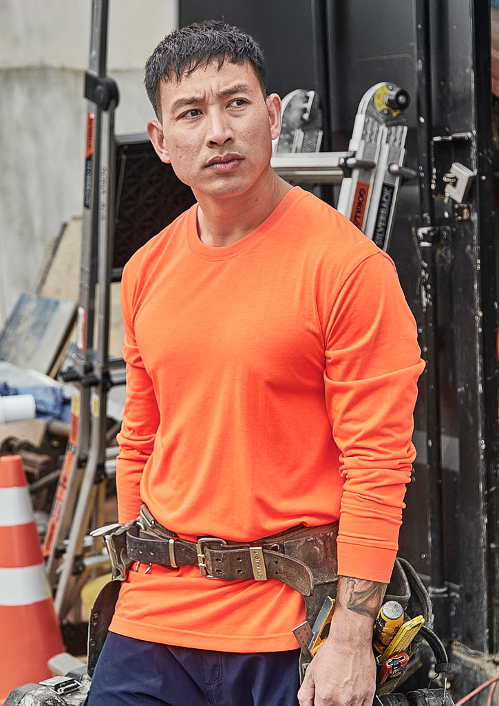 Mens Hi Vis Long Sleeve Tee | ZH390