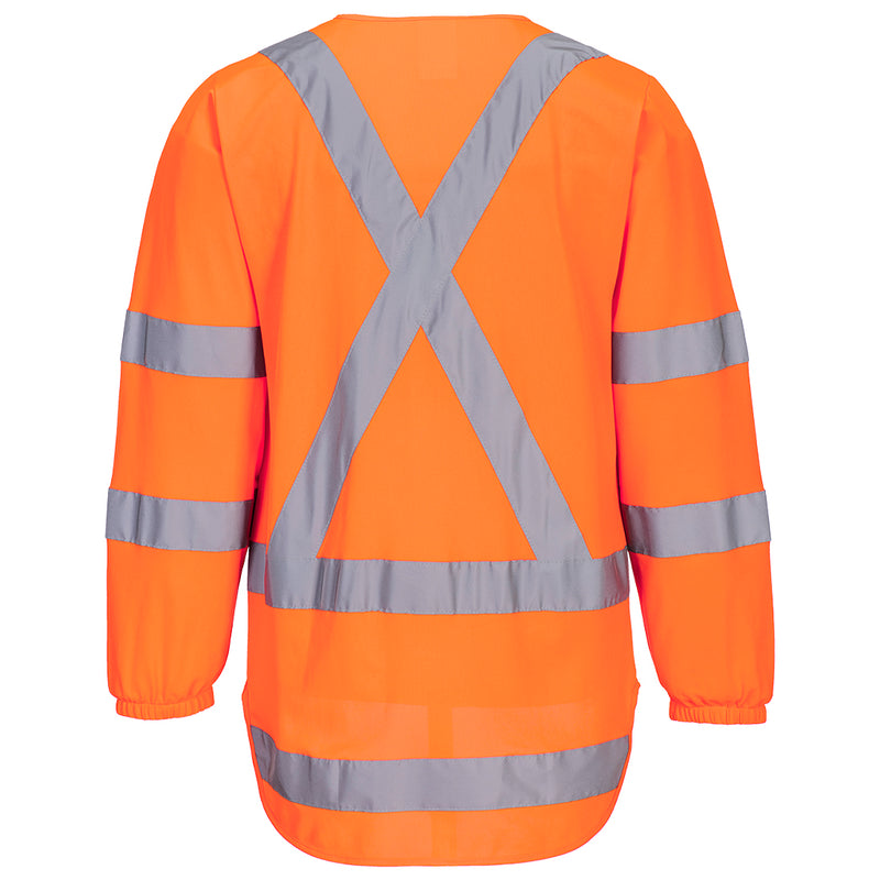 TTMC-W17 Hi-Vis X Back Zipped Vest L/S - TM309