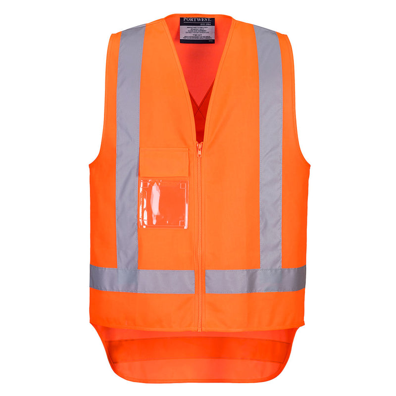 TTMC-W23 Hi-Vis X Back Zipped Vest - TM310