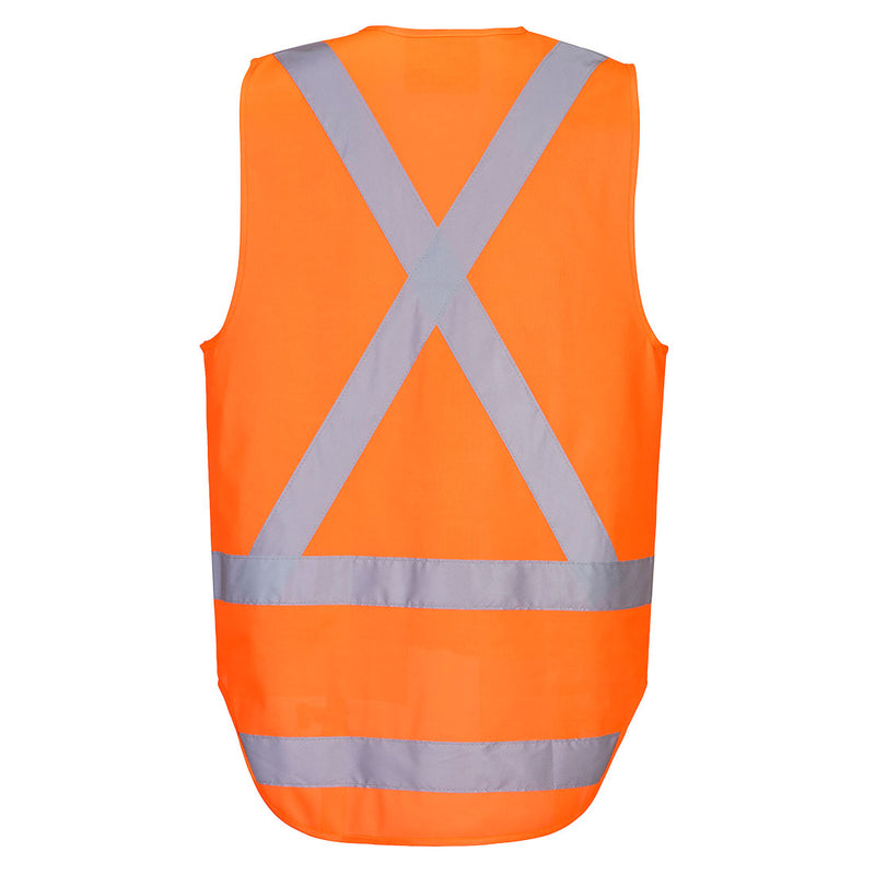 TTMC-W23 Hi-Vis X Back Zipped Vest - TM310