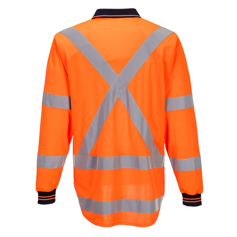 TTMC-W23 Hi-Vis X Back Polo Shirt L/S - TM312