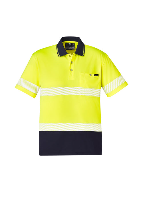 Syzmik Workwear | Unisex Hi Vis Segmented Short Sleeve Polo (Hoop Taped) | ZH535