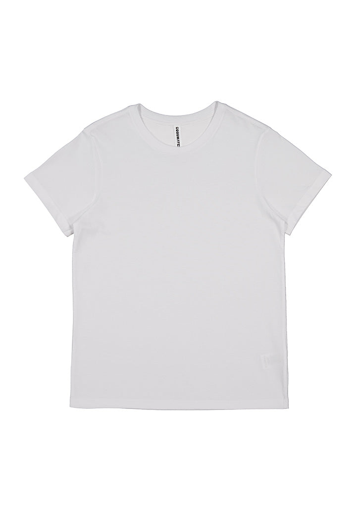Goodmates  White Basis Womens Short Sleeve Tee