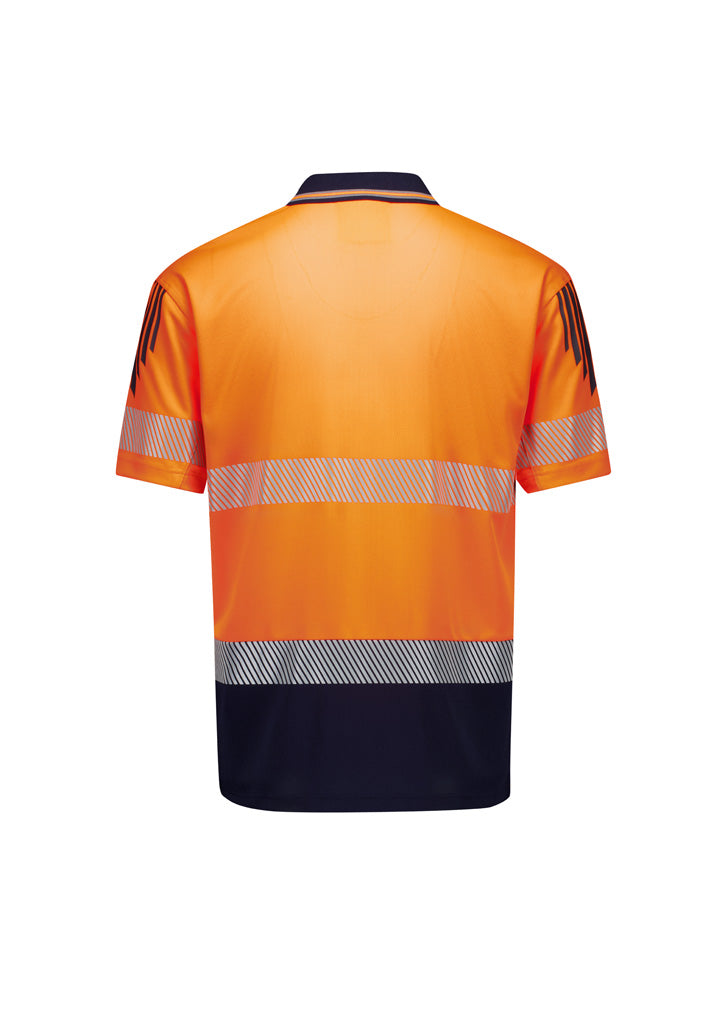 Mens Hi Vis Flux Segmented Tape Short Sleeve Polo | ZH555