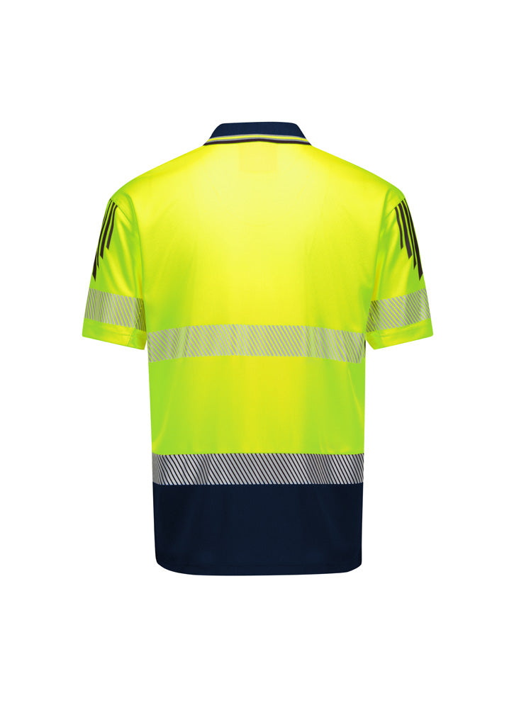 Mens Hi Vis Flux Segmented Tape Short Sleeve Polo | ZH555