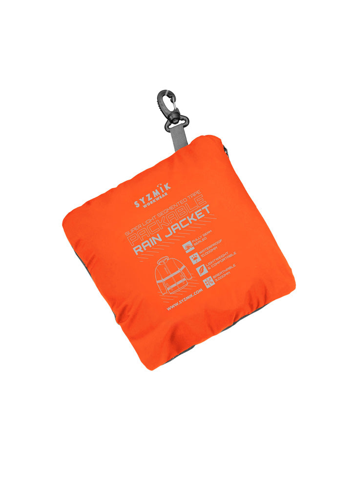 Unisex Super Light Segmented Tape Packable Rain Jacket | ZJ560