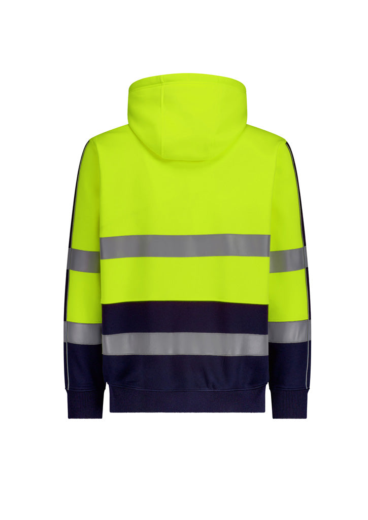 Unisex Hi Vis Full Zip Stretch Taped Hoodie | ZT486
