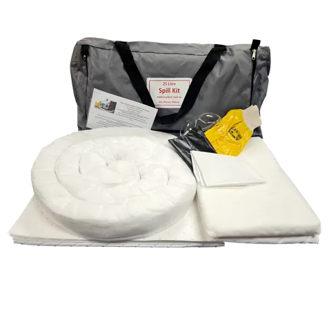 25 Litre Oil / Hydrocarbon Spill kit in Carry Bag