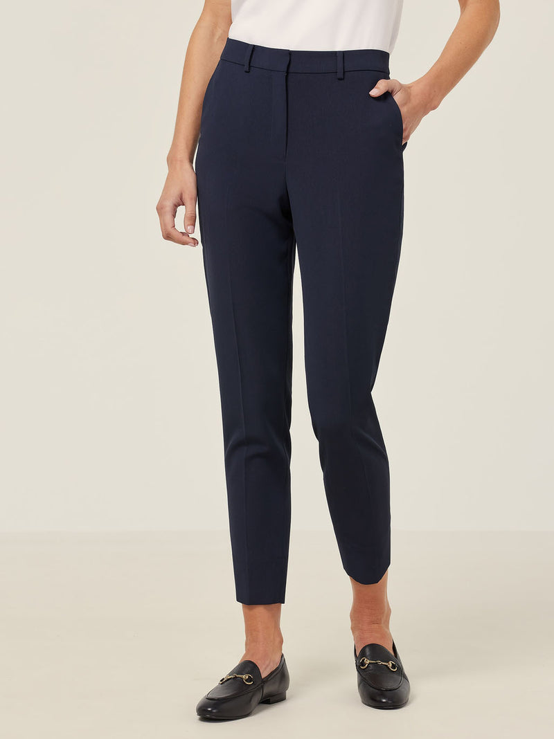 Crepe Stretch High Waist Cropped Pant | CAT3YC